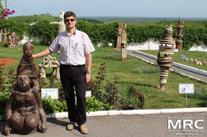 Professor Yury Gogotsi, director of Drexel Nanotechnology Institute, Drexel University, USA, at the excursion to the Pottery Museum in the village Opishnya, May 2013