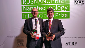 RUSNANOPRIZE 2015 laureates prof. Patrice Simon and prof. Yury Gogotsi  with Awards