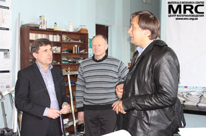 At the photo from left to right:   project manager on the project "New Materials for Electric Drive Vehicles" S. Saenko (KIPT), M.Brodnikovskiy(Materials Research Centre), I. Barsukov (AETC, USA) 
