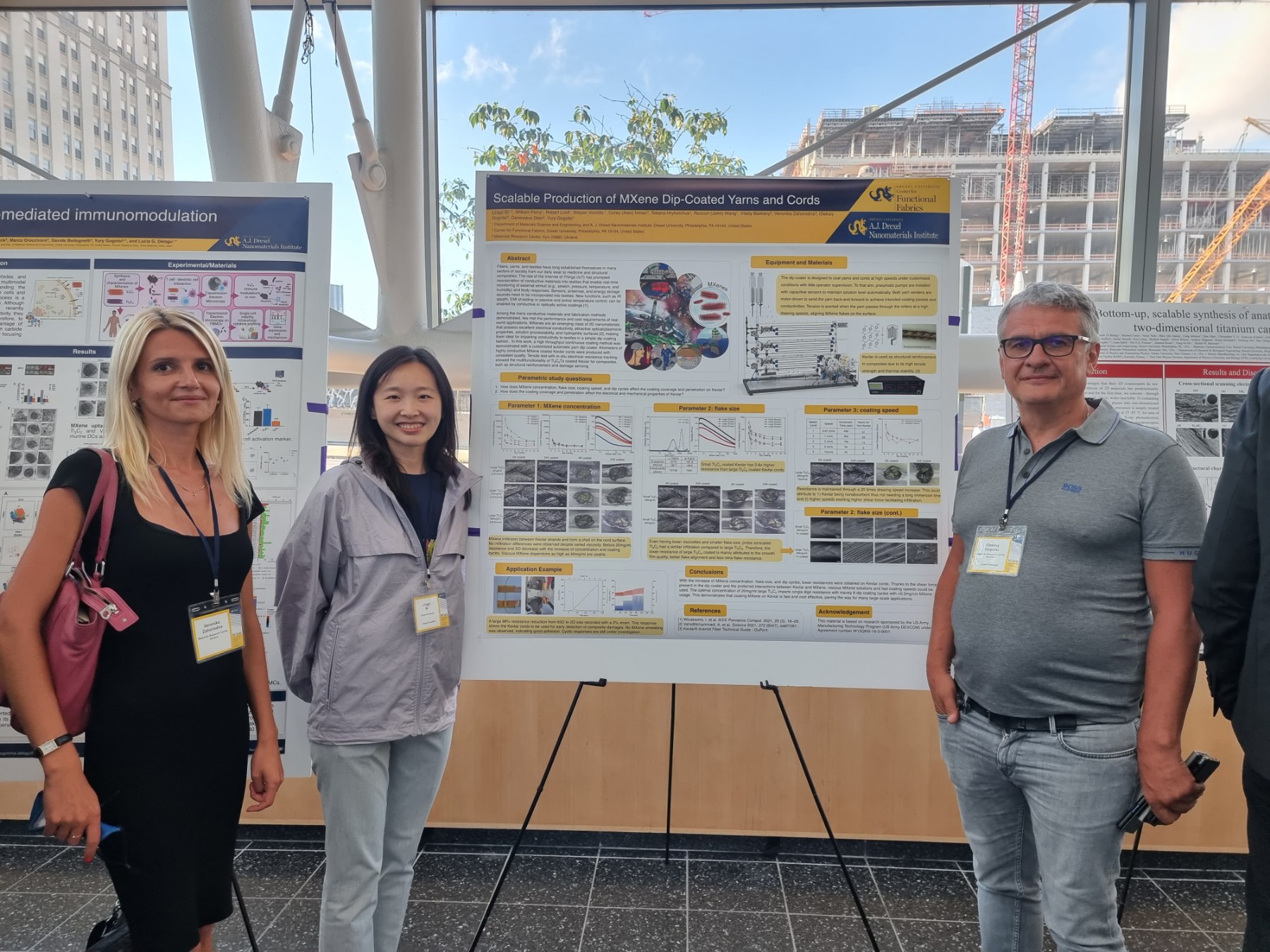 Scalable Production of MXene Dip-Coated Yarns and Cord