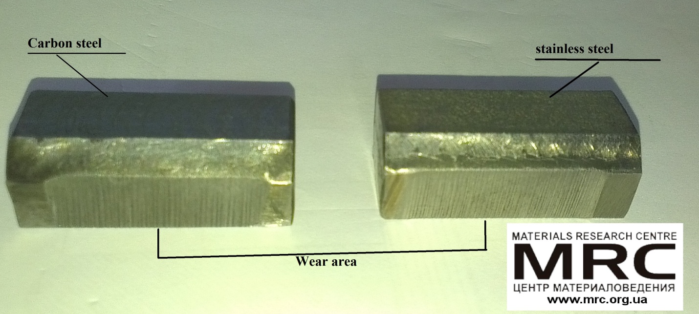 Abrasive wear of the material