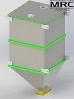  3D модель бункера, продуктивность 1т/час 