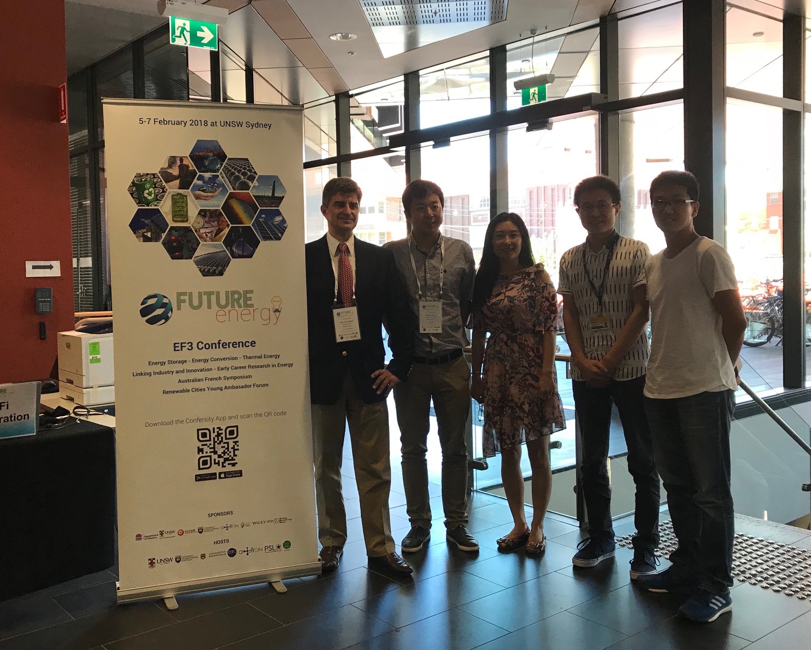 Professor Yury Gogotsi and his Australian collaborators - Professor Weiwei Lei from Deakin and his group, EF3 Conference 2018, Sidney, Australia