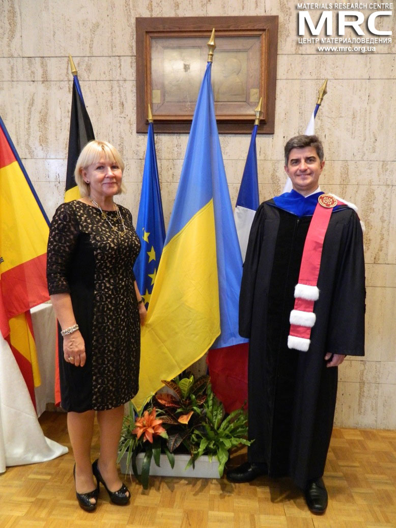 professor Yuru Gogotsi after receiving honoris doctorate and his wife Larissa Gogotsi, Toulouse, October 8, 2014