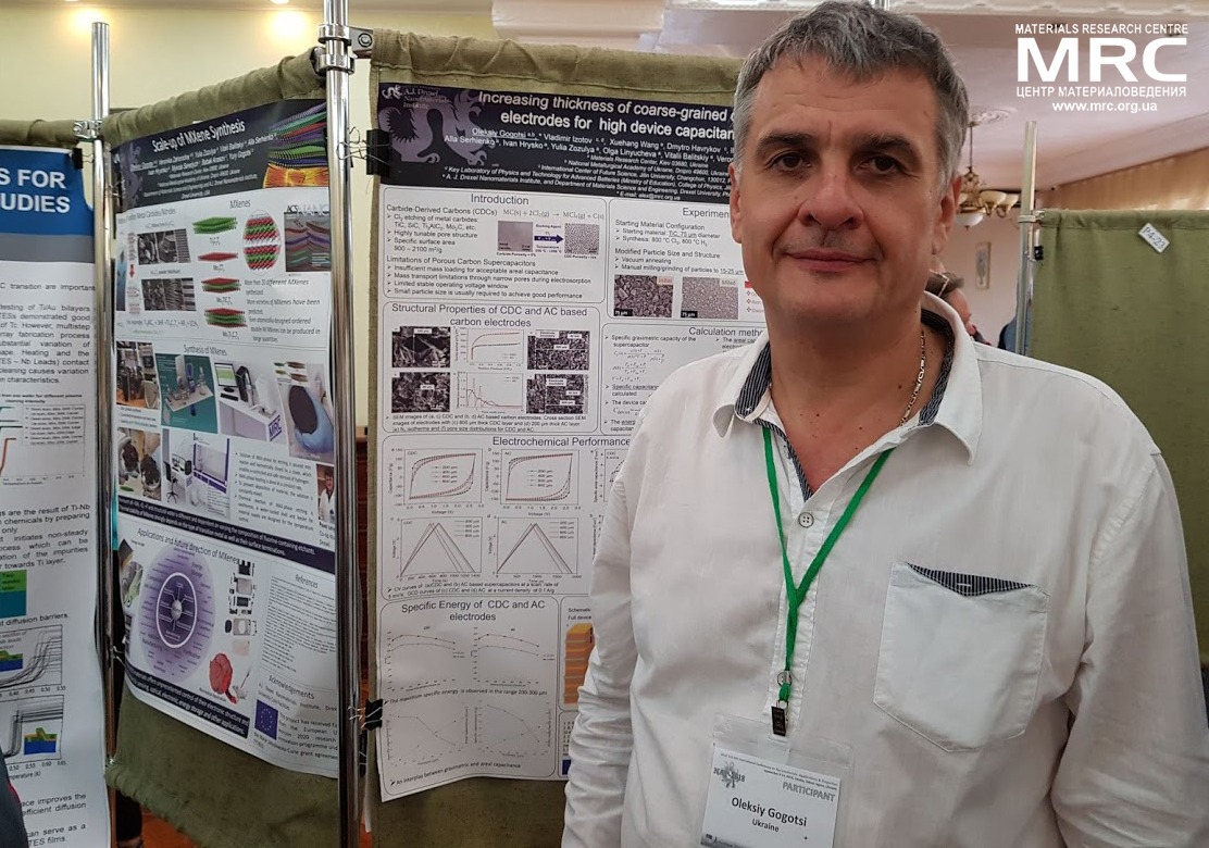 Director of Materials Research Centre  at poster session presented 2 presentations by MRC, NAP 2018, Zatoka, Ukraine