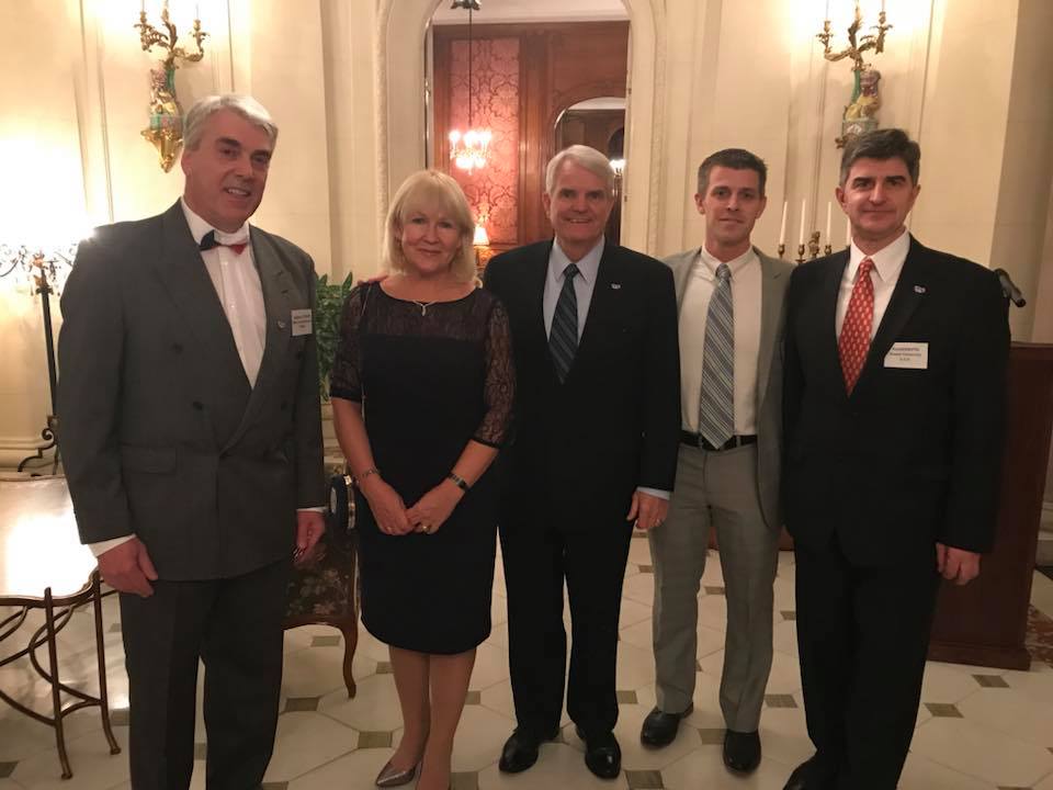 In the US Ambassador’s residence (from left to right): Stephen D. O’Regan (ONR Global), Larissa Gogotsi, Ambassador Stephen B. King, Joshua Caldwell (Vanderbilt University) and Yury Gogotsi (Drexel University)