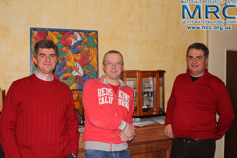 профессор Юрий гогоци, профессор Патрис Симон, Алексей Гогоци , директор Центра материаловедения  