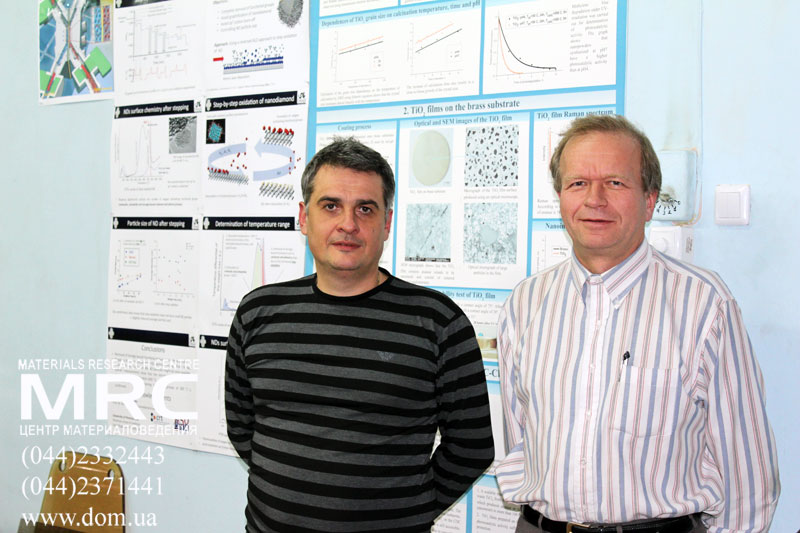 American professor of electrical engineering Sergey Edward Lyshevski with Oleksiy Gogotsi from Materials Research Centre