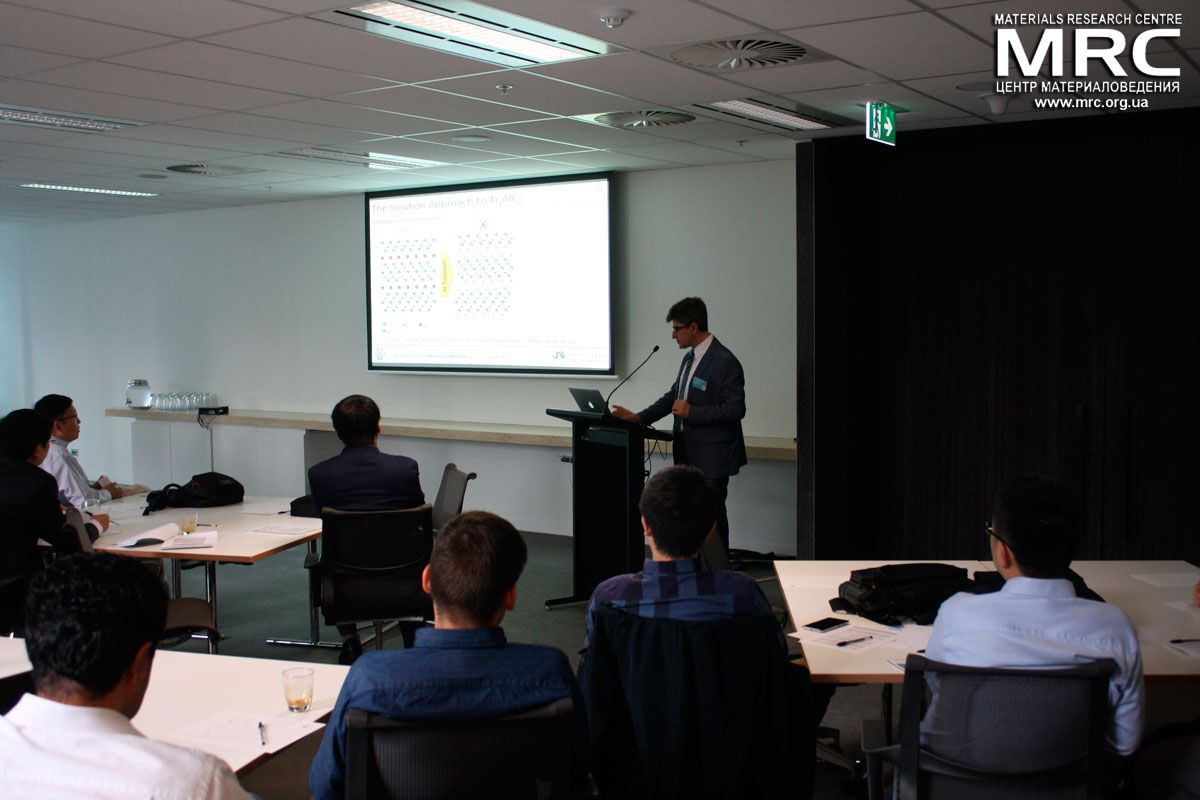 Prof. Yury Gogotsi is giving a lecture at Symposium on Two-dimensional Nanomaterials 2015, March, Melbourne, Australia