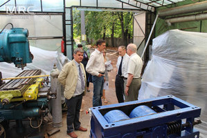     Work discussion with expeditor about packing and transportation  equipment manufactured by MRC, Materials Research Centre, August 2013  