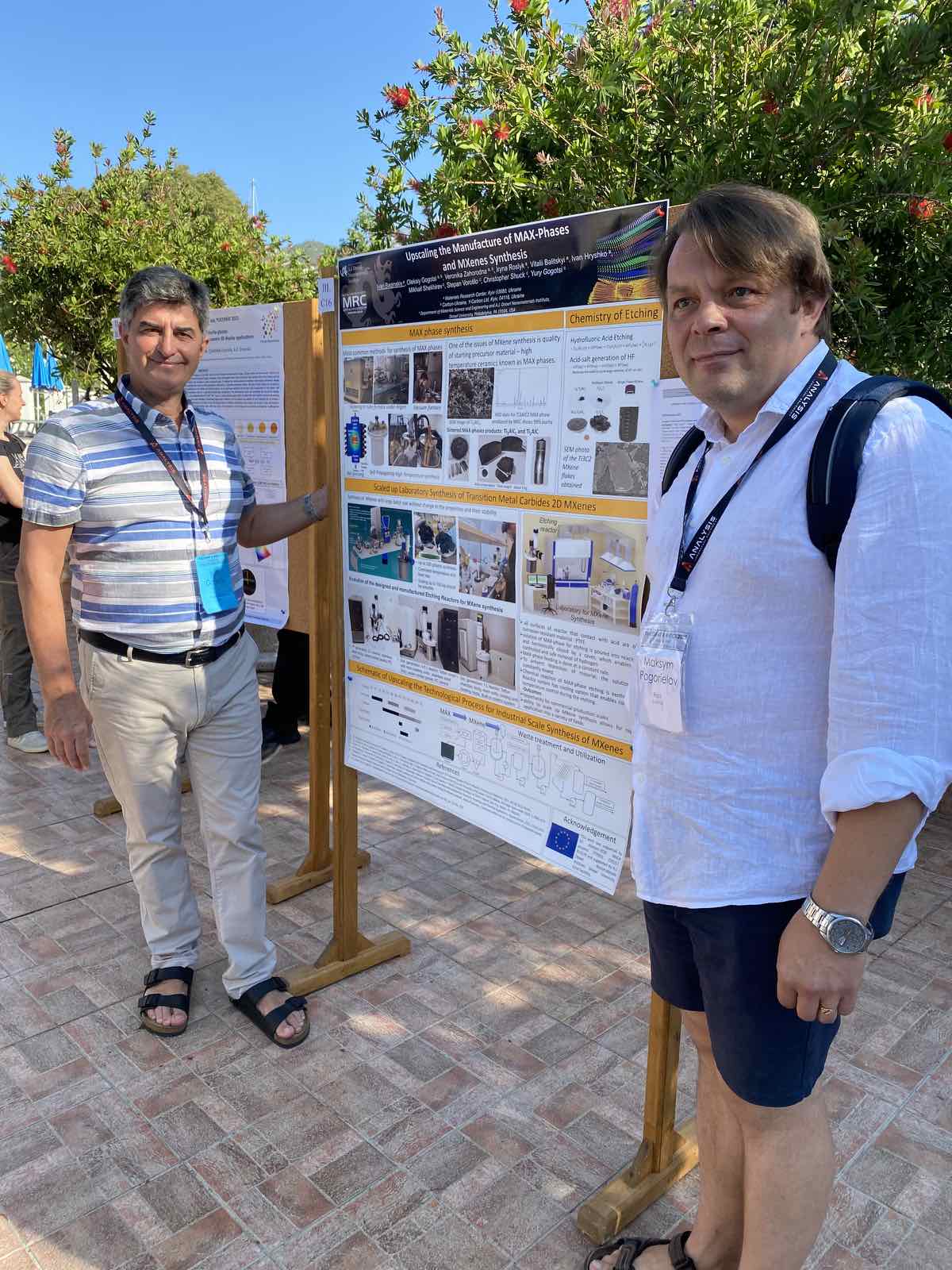 Our co-authors prof. Yury Gogotsi and Profesor Maksym Pogorielov at the YUCOMAT 2022